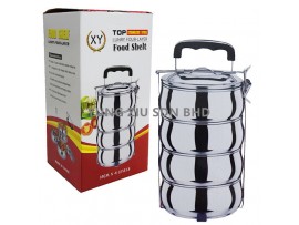 (DRUM SHAPE) 14CM 4-LAYER STAINLESS STEEL DRUM SHAPE LUNCH BOX(XY)